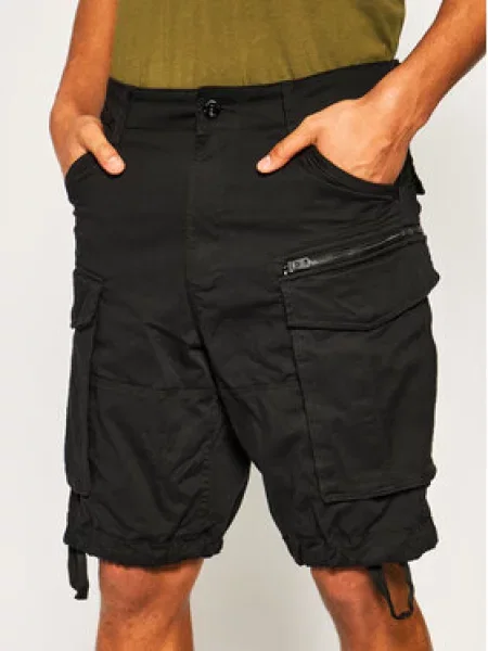 G-Star Raw Шорти з тканини Rovic Zip чорний