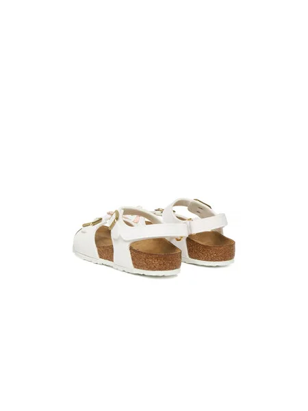 Szandál Birkenstock Rio Flowers As Kids S fehér