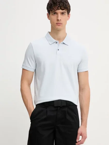 Calvin Klein póló férfi pamuttal kék