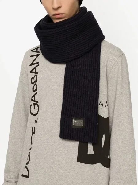 Megztas šalikas Dolce & Gabbana juoda