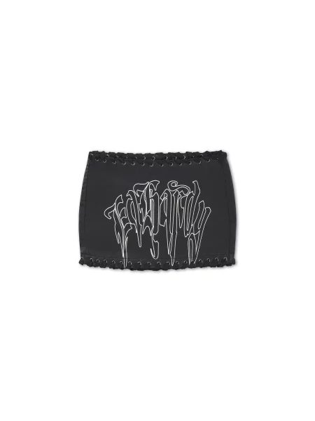 Ed Hardy Sukňa Gothic Drip čierna biela