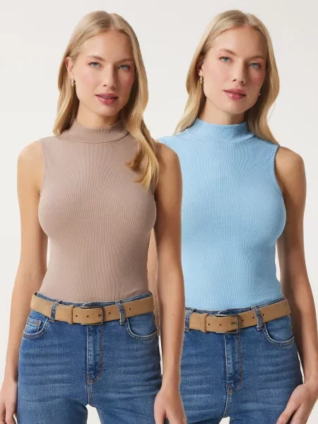 Happiness İstanbul Top / azuriu bej