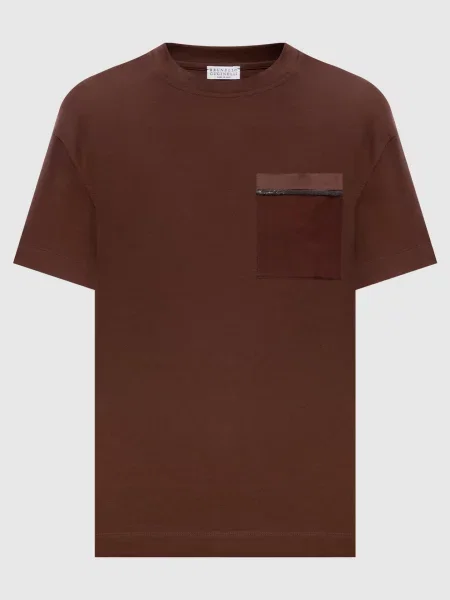 Футболка Brunello Cucinelli коричневая