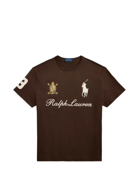 Πλεκτό polo Polo Ralph Lauren με σχέδιο με λαιμόκοψη v πράσινο