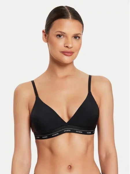 Guess Besiūlė liemenėlė Jane Soft Juoda balta