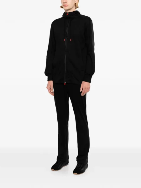 Pantaloni Kiton cu glugă alergare negru