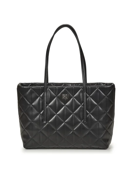 Calvin Klein Kabelka Quilted Small Tote čierna