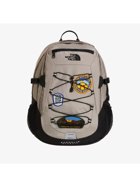 Geantă The North Face clasică cu strasuri gri