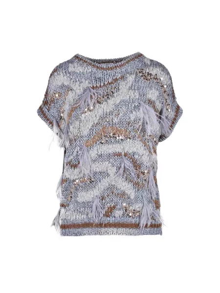 Sweter Brunello Cucinelli szary
