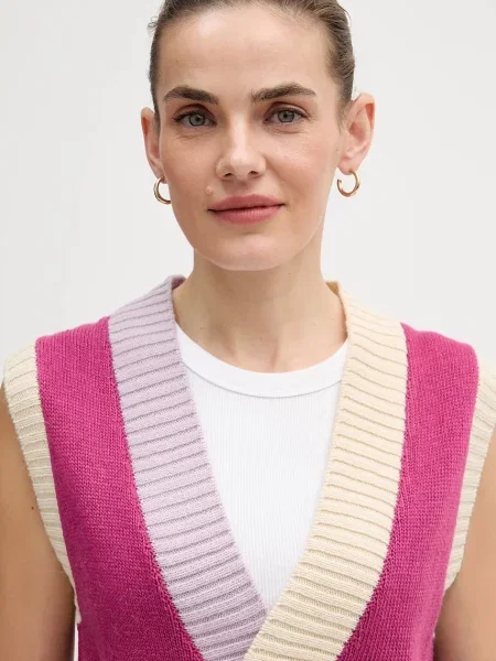 Шерстяной свитер United Colors Of Benetton фиолетовый