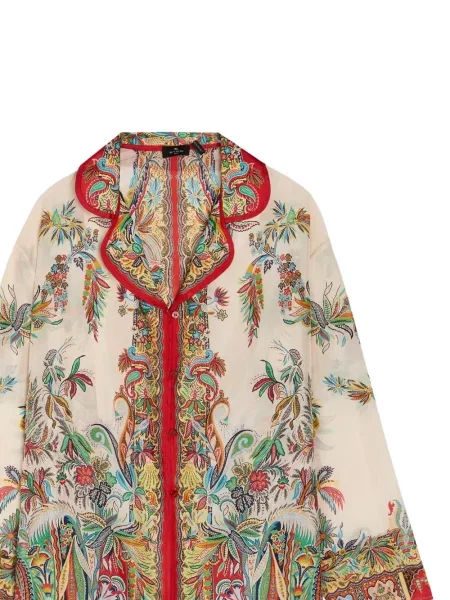 Selyem paisley mintás ing Etro nyomtatás