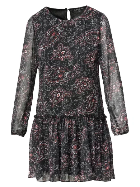 KOROSHI Rochie sângeriu / negru alb