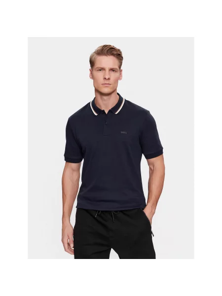 Boss Polo majica Penrose 38 Mornarsko Regular Fit modra