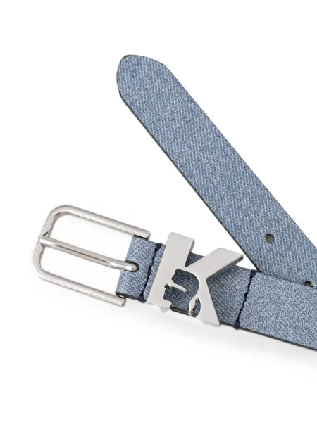 Curea Karl Lagerfeld Jeans cu autograf albastru