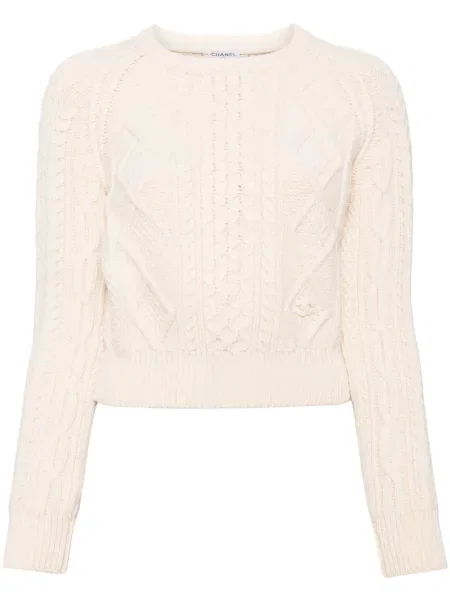 Vlněný svetr Chanel Pre-owned bílý