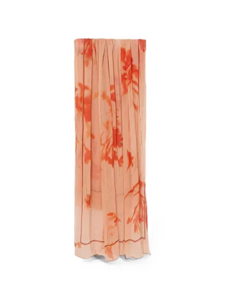 Fular Marc O'polo cu model floral cu imagine portocaliu