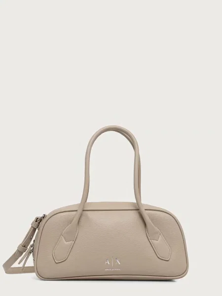 Armani Exchange geantă crossbody pentru femei cu imitație de piele bej