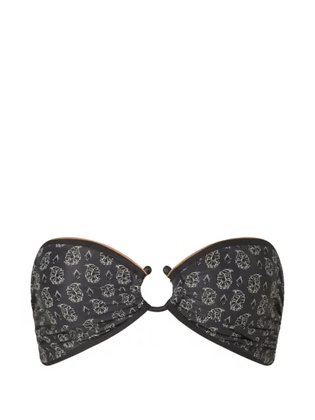 Top Johanna Ortiz cu imagine cu model paisley negru