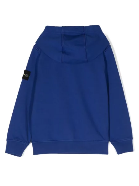 Bluza z kapturem dziecięca Stone Island niebieska