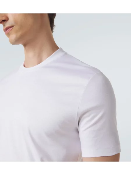 Tricou Zimmerli din jerseu alb