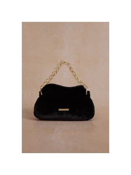 Сумка пухнаста Cromia Gloria чорна