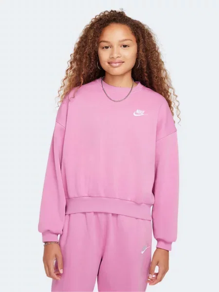 Флисовый свитшот Nike розовый