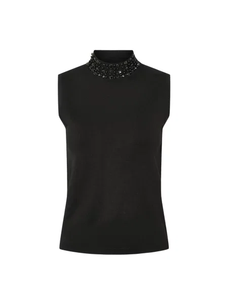 Dzianinowy top Rue De Femme czarny