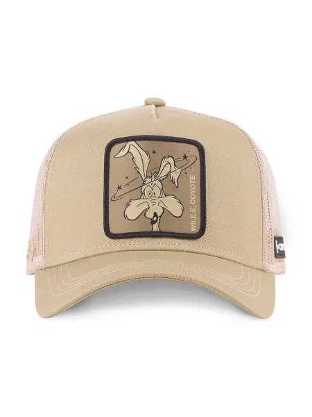 Шапка Capslab Looney Tunes с аппликацией бежевый