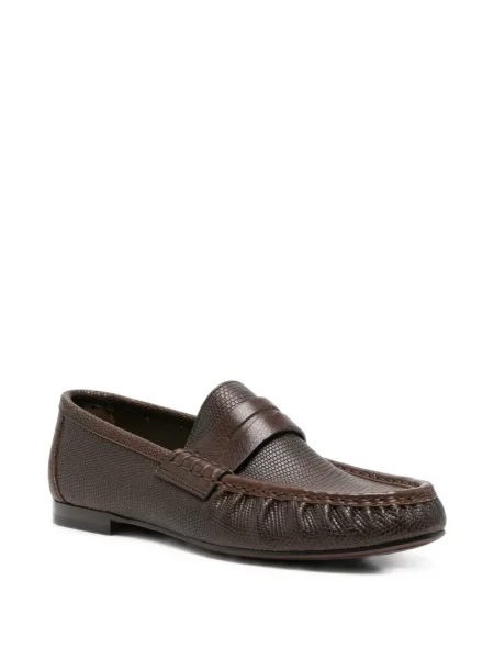 Pantofi loafer Brunello Cucinelli din piele maro