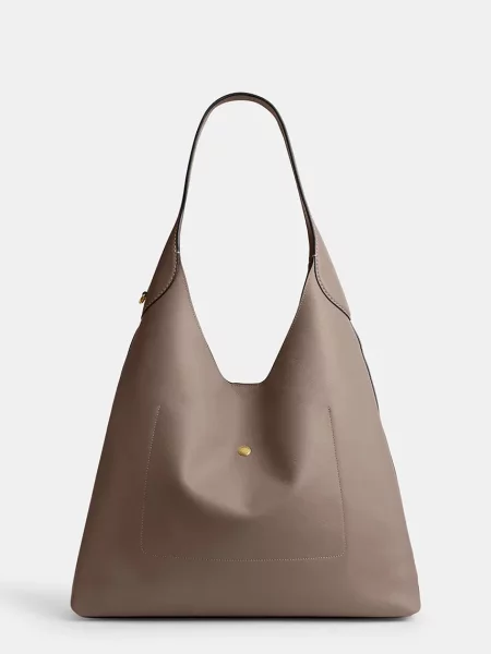Coach geantă de piele Brooklyn Shoulder Bag 39 maro