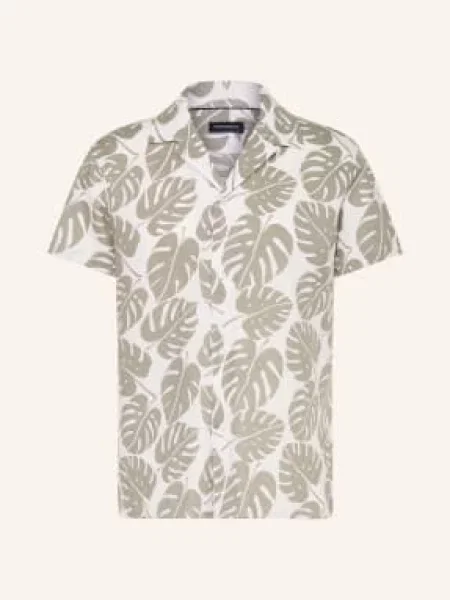 Strokesman's Resortová Košile Comfort Fit S Lnem krémová khaki