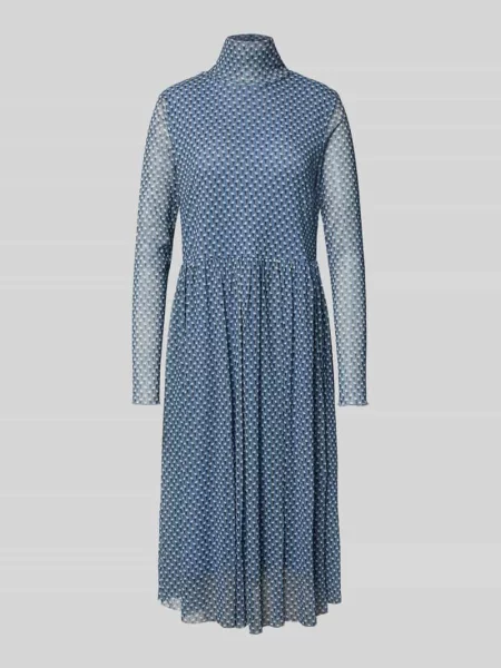 Sukienka midi z siateczki ze stójką Smith And Soul niebieska