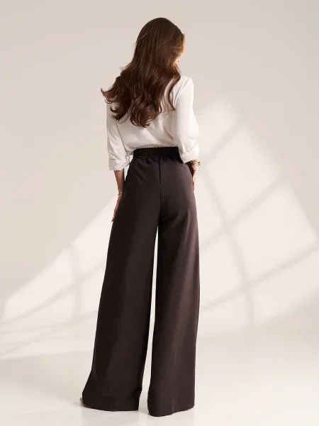 Класичні штани ISSA Plus темно-коричневий коричневі