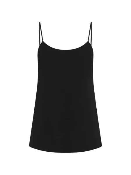 Top Alberta Ferretti fără mâneci cu bretele negru