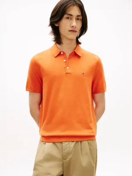 Tommy Hilfiger Polo ESSENTIAL portocaliu