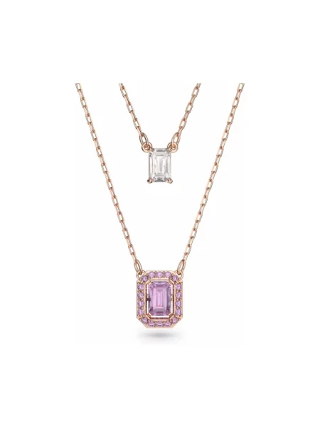 Lniany naszyjnik Swarovski żółty
