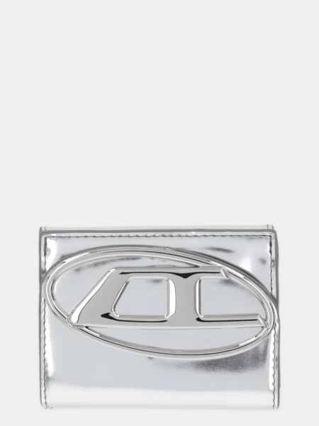 Кожен портфейл Diesel TRI FOLD COIN XS II сребристо