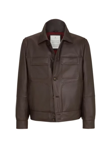 Geanta de piele Brunello Cucinelli maro