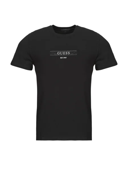 GUESS Tricou / alb negru