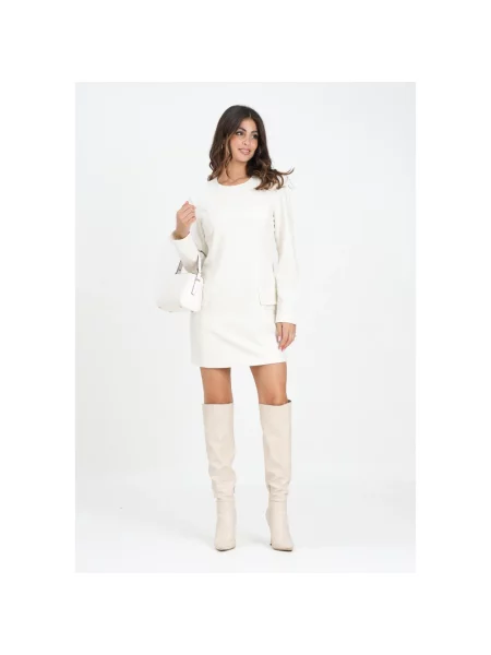 Armani Exchange Sukienka shift Kobiety jednolity 36 biały