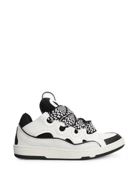 Sneakerși Lanvin din piele alb