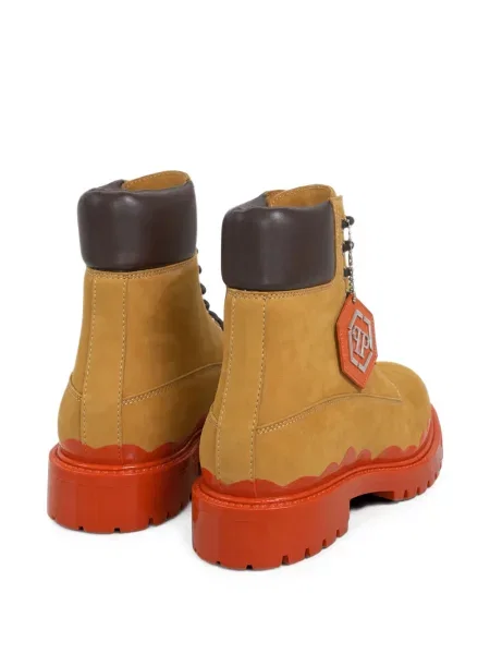 Botine Philipp Plein cu șireturi din dantelă