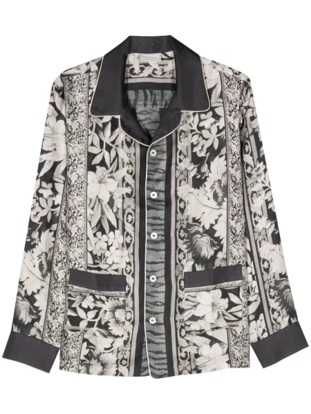 Cămașă Pierre-louis Mascia de mătase cu model floral cu imagine