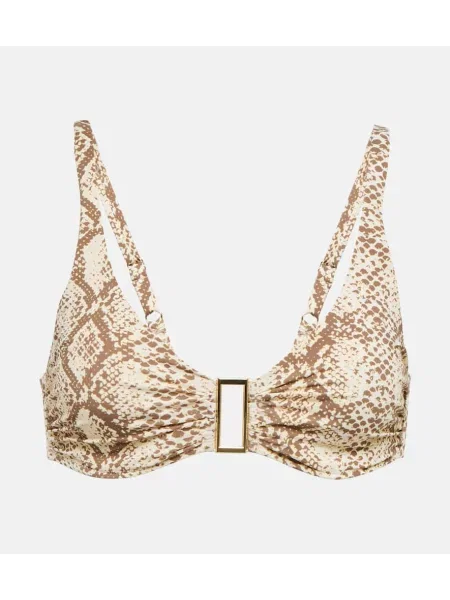 Bikini Melissa Odabash z nadrukiem w wężowy wzór beżowy