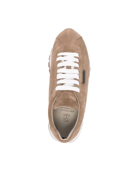 Sneakersy Brunello Cucinelli skórzane beżowe