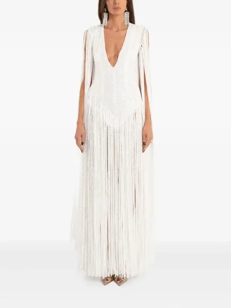 Rochie maxi Ana Radu cu paiete alb