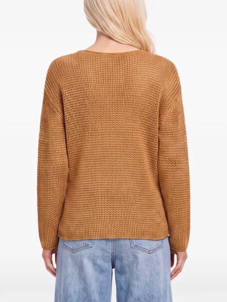 Lung pulover Forte_forte chunky maro