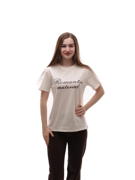 Футболка LUMO молочний віскоза/поліестер