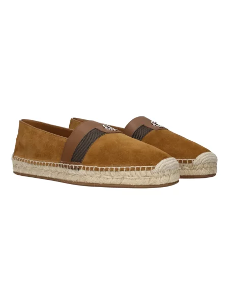 Espadryle Christian Louboutin skórzane brązowe