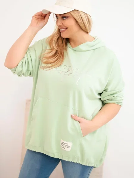 Bluza Kesi Włoski z nadrukiem niebieska